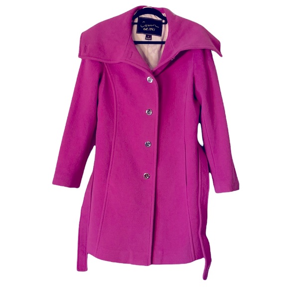 Coach Jackets & Blazers - Coach Angora Wool Fuschia Coat Size L
